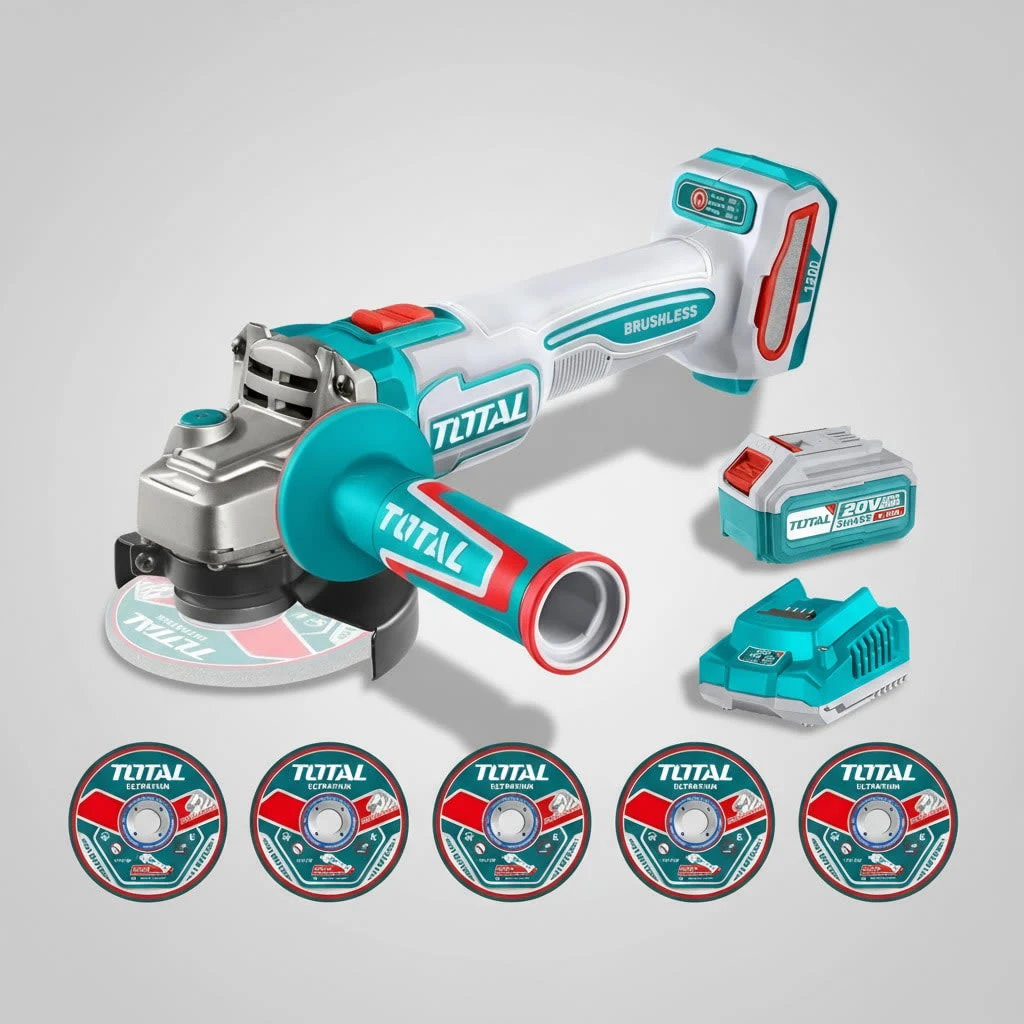 TAGLI261521 Amoladora inalámbrica 4½" incluye batería y cargador total