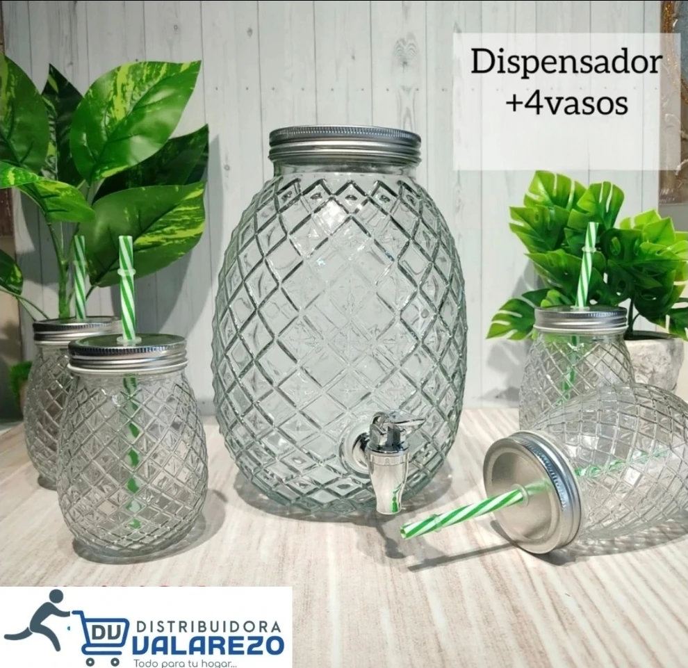 Dispensador Vidrio P/JUGO C/VASO X5 PZ.6417E-5S