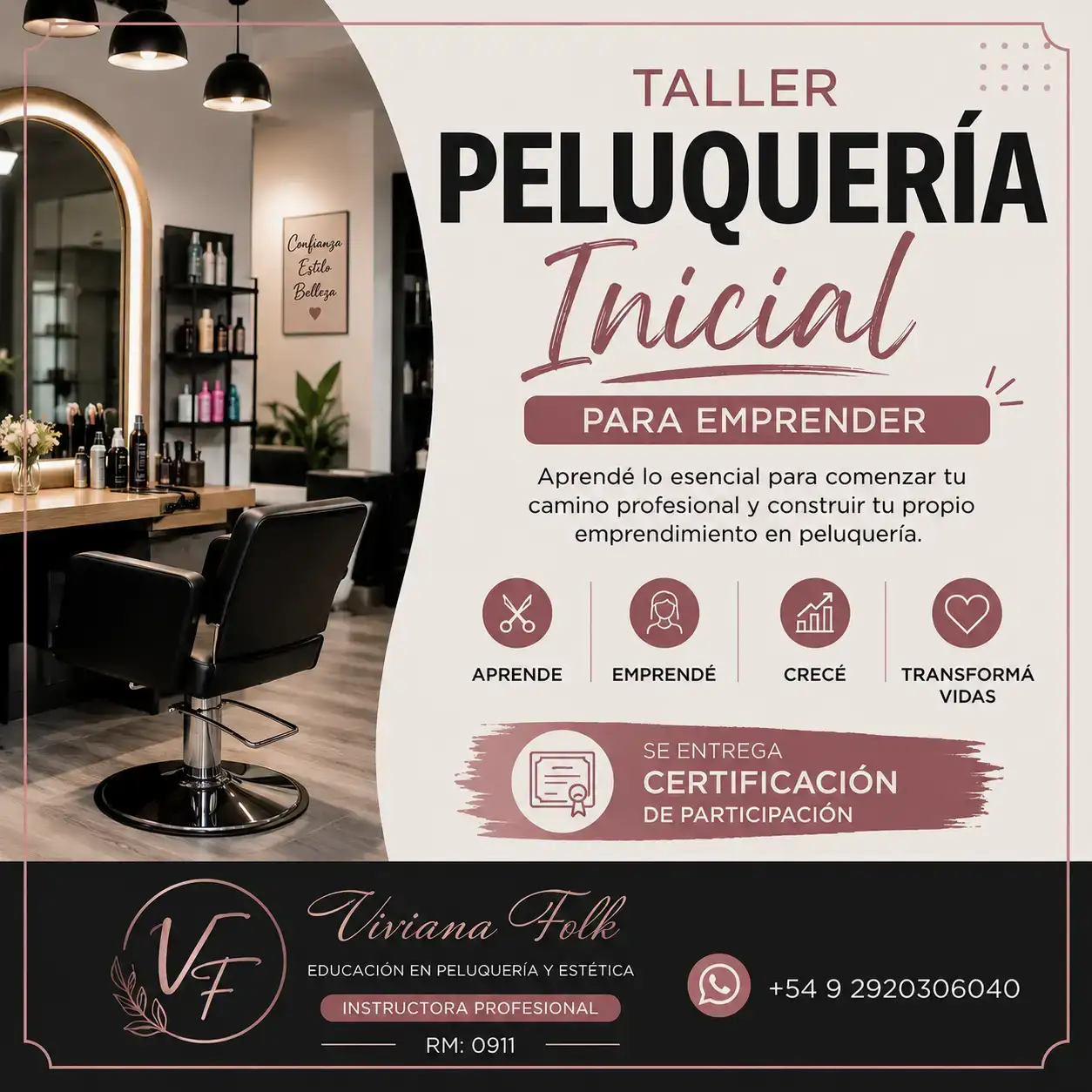 Taller Peluquería Inicial para Emprender