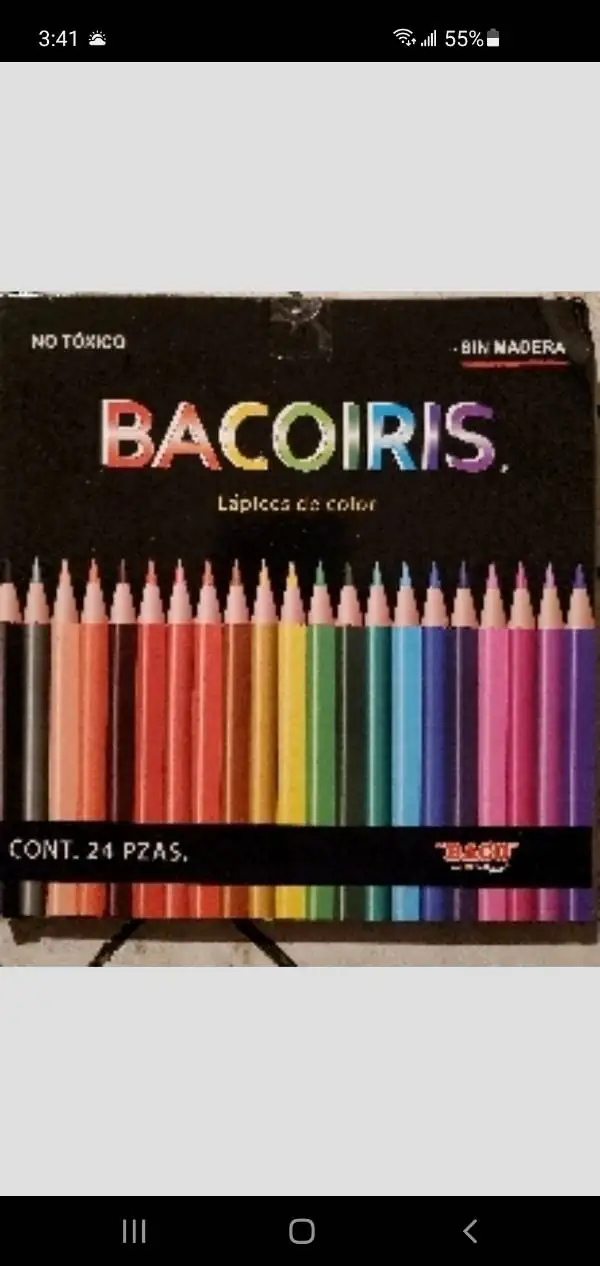 Colores de madera largos c/24 bacoiris