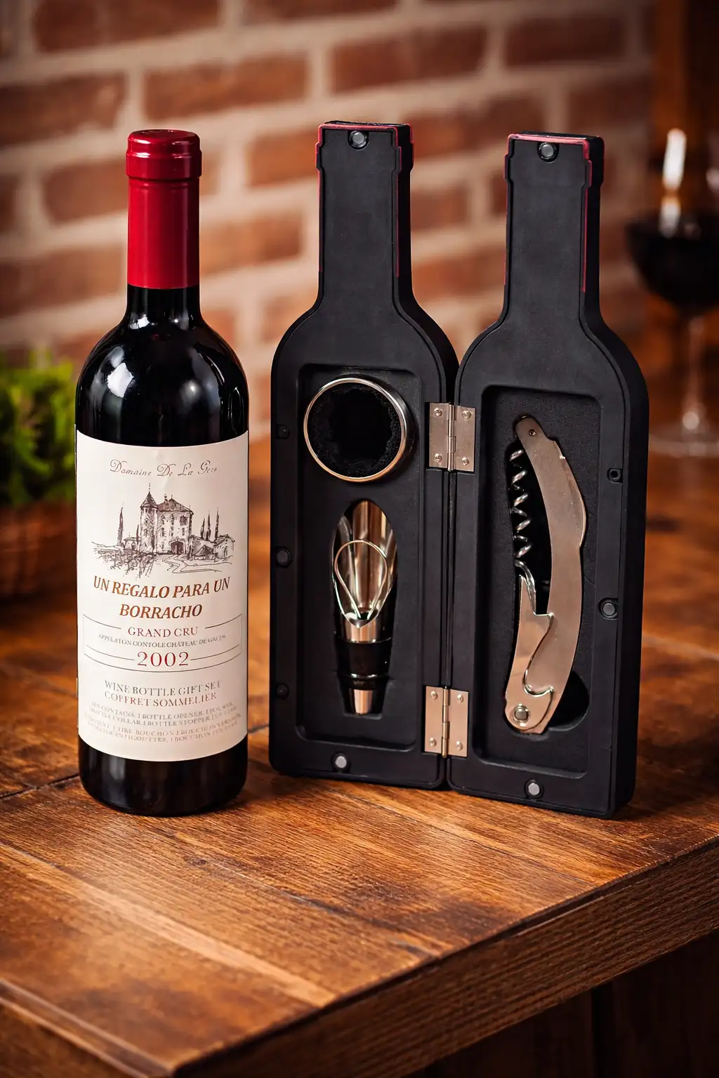 Set Kit De Vino Wine 3 Piezas En Botella