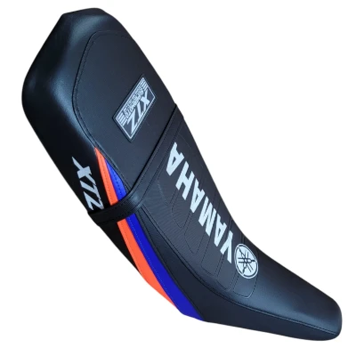 TP XTZ 125 Forro Tapizado cold line negro / azul / naranja / negro / letrero en medio DW