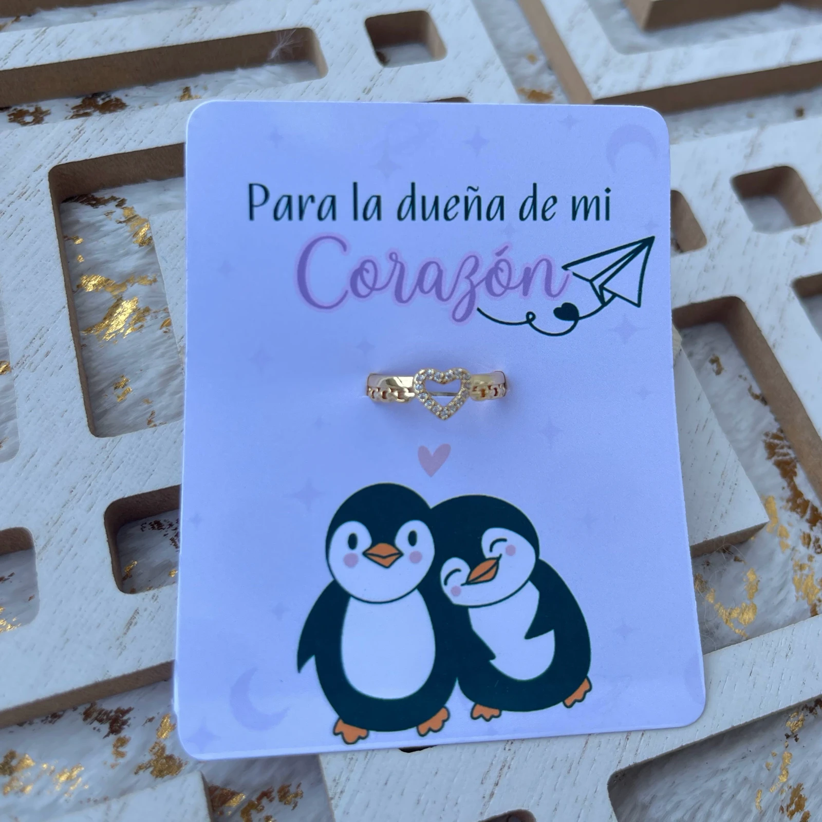 Anillo ajustable corazón mío  3