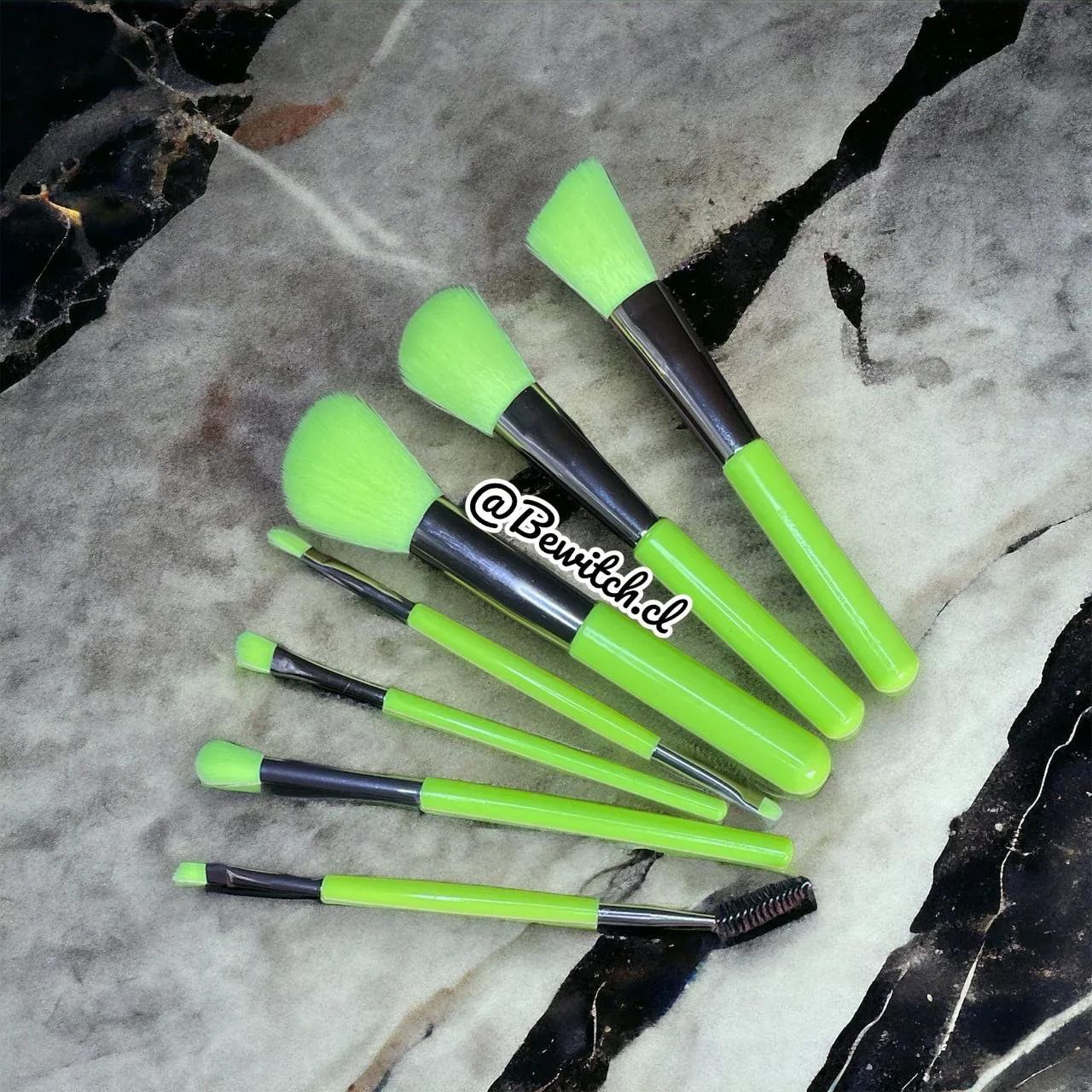 Set 7 brochas neon verde 