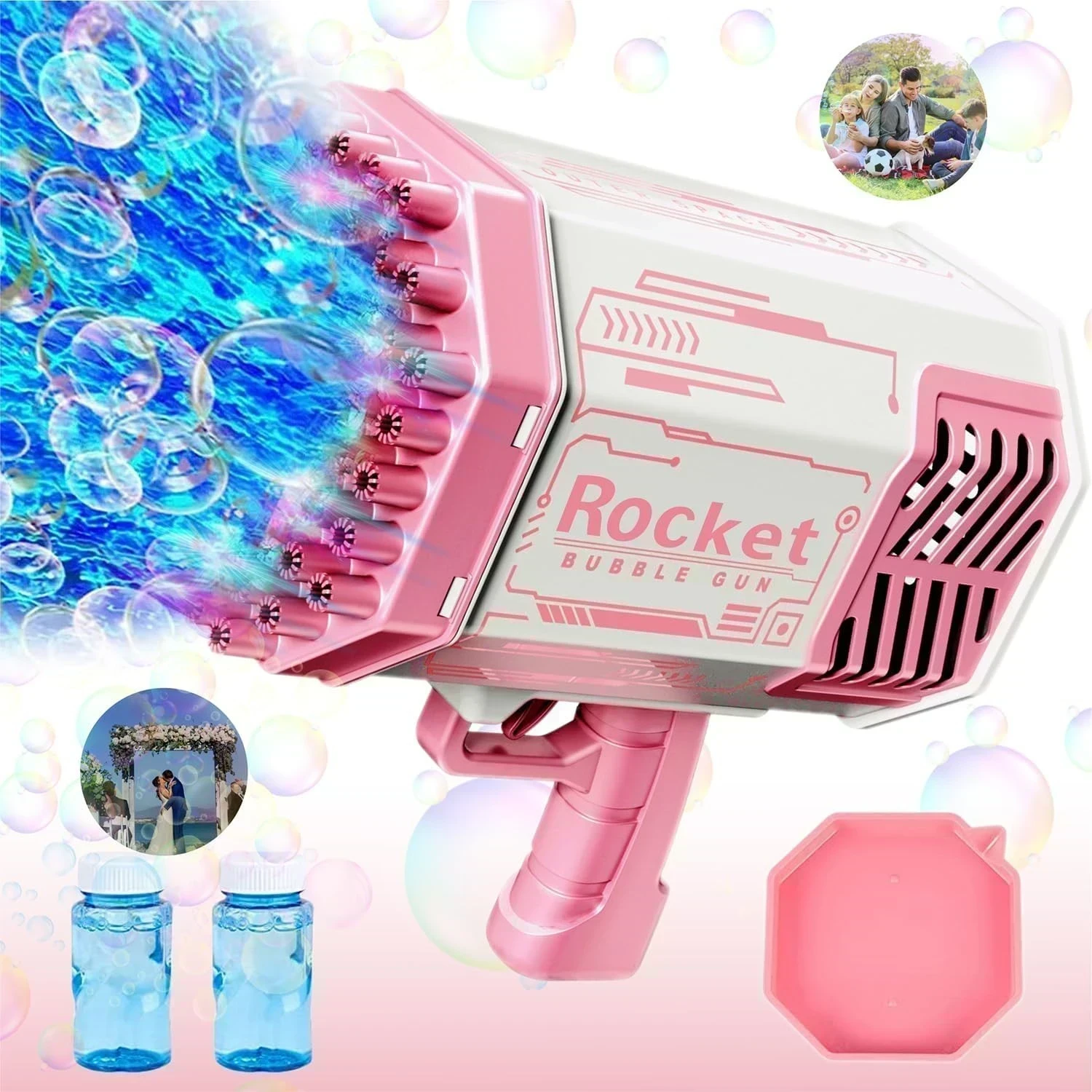 Juguete bazooka burbujas ROCKET BUBBLE GUN 69HOYOS