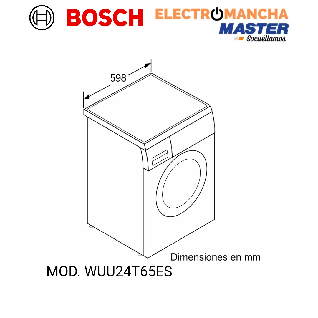 LAVADORA BOSCH WUU24T65ES 9 KILOS 1200 RPM. CLASE A 9