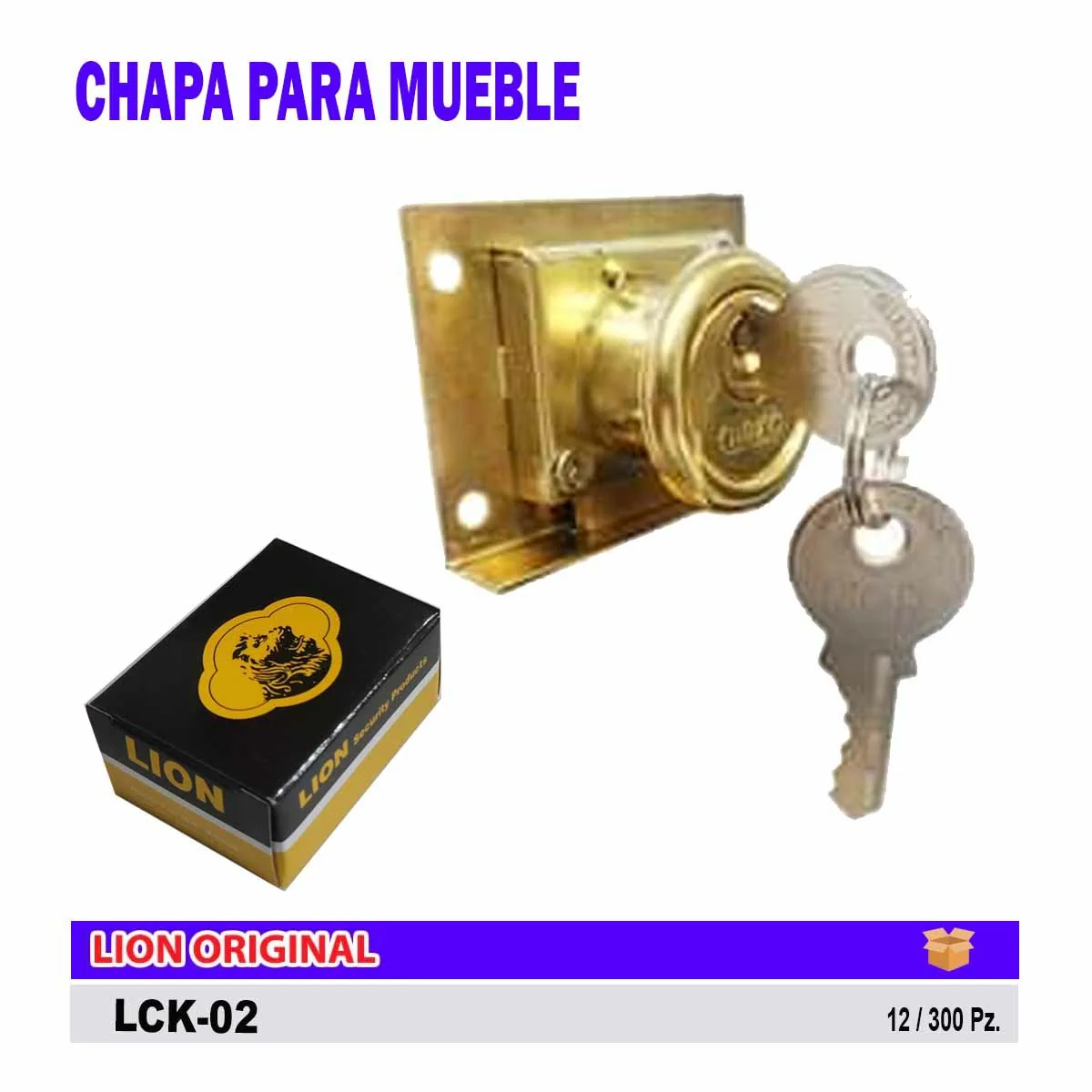 CHAPA PARA MUEBLES LION 