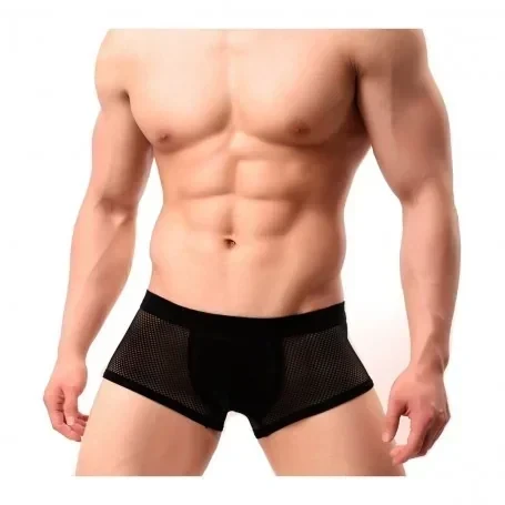 Boxer Semitransparente Negro Pasionel