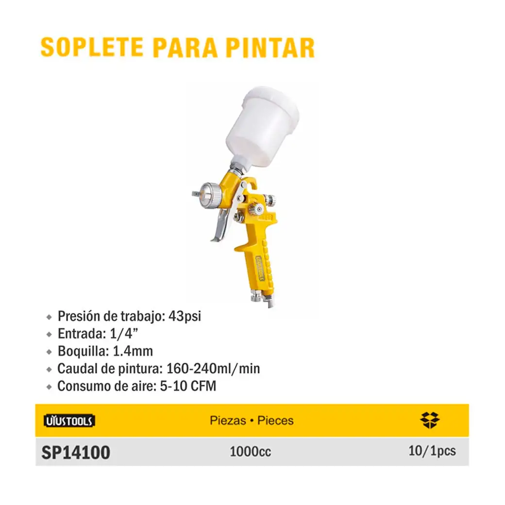 PISTOLA PINTAR UYUST (Tanque Arriba) 1000 ML