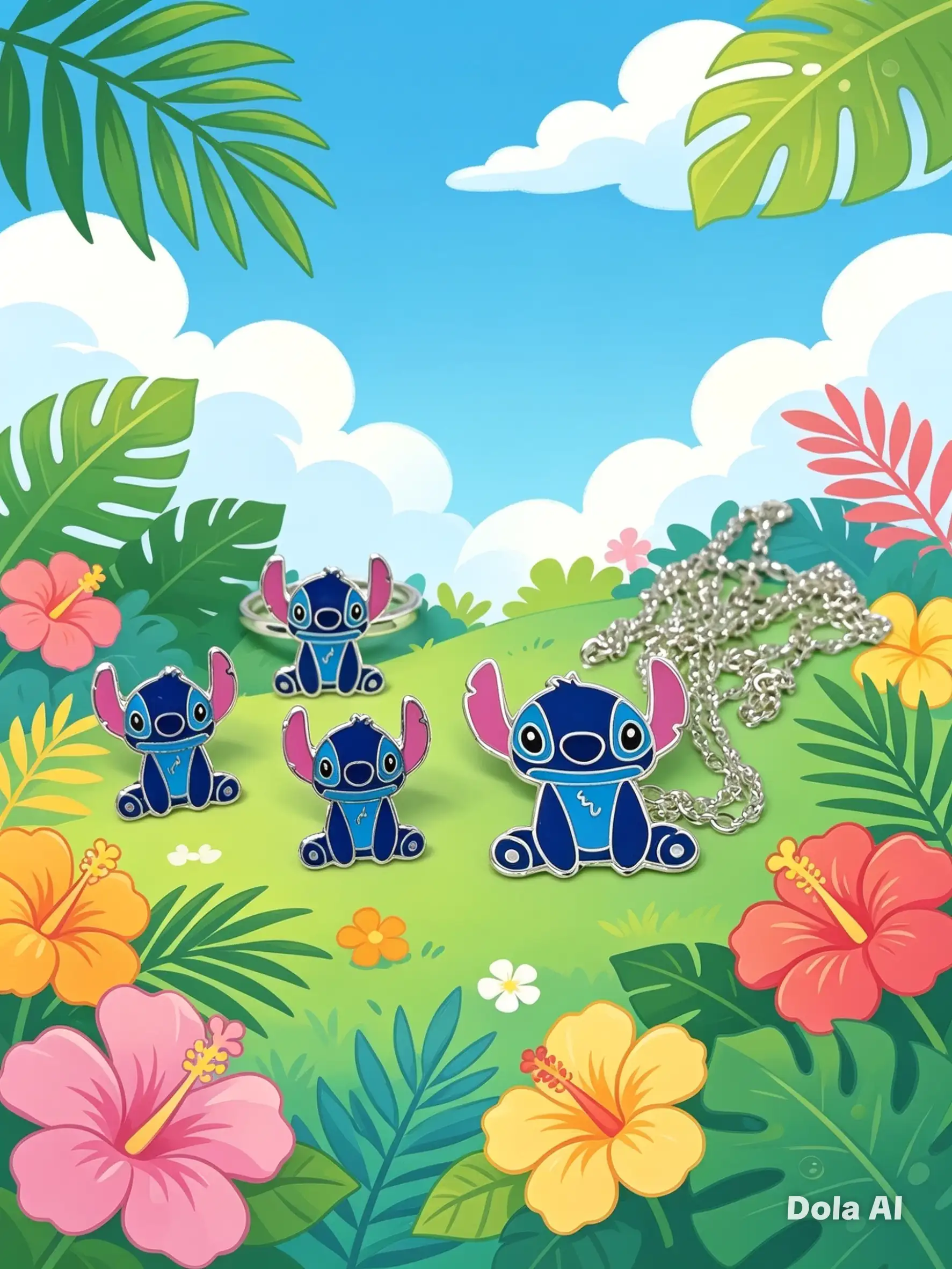Collar coordinado de stich