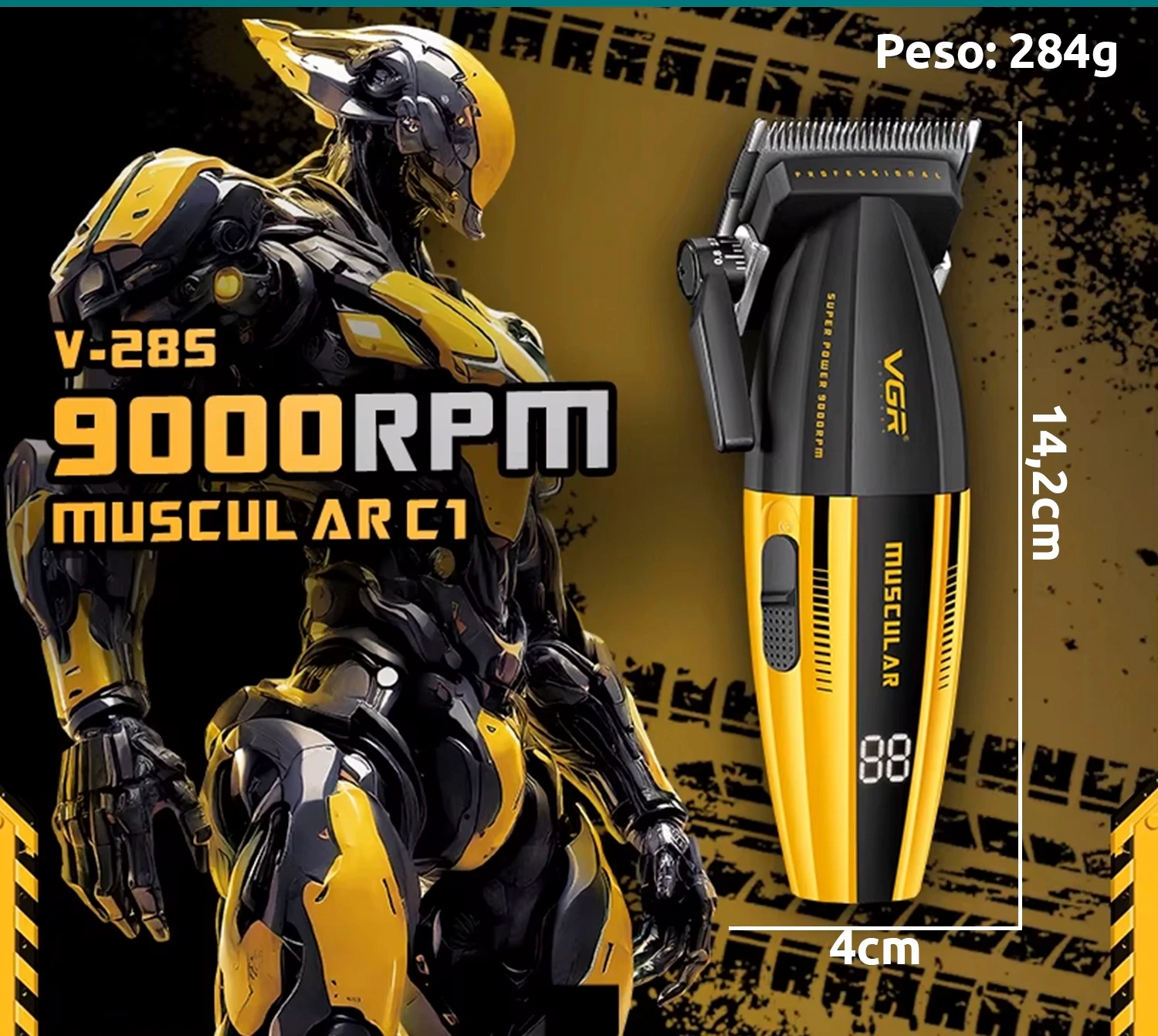 Máquina Cortadora Profesional Vgr V-285 9000 Rpm Inalámbrica 5