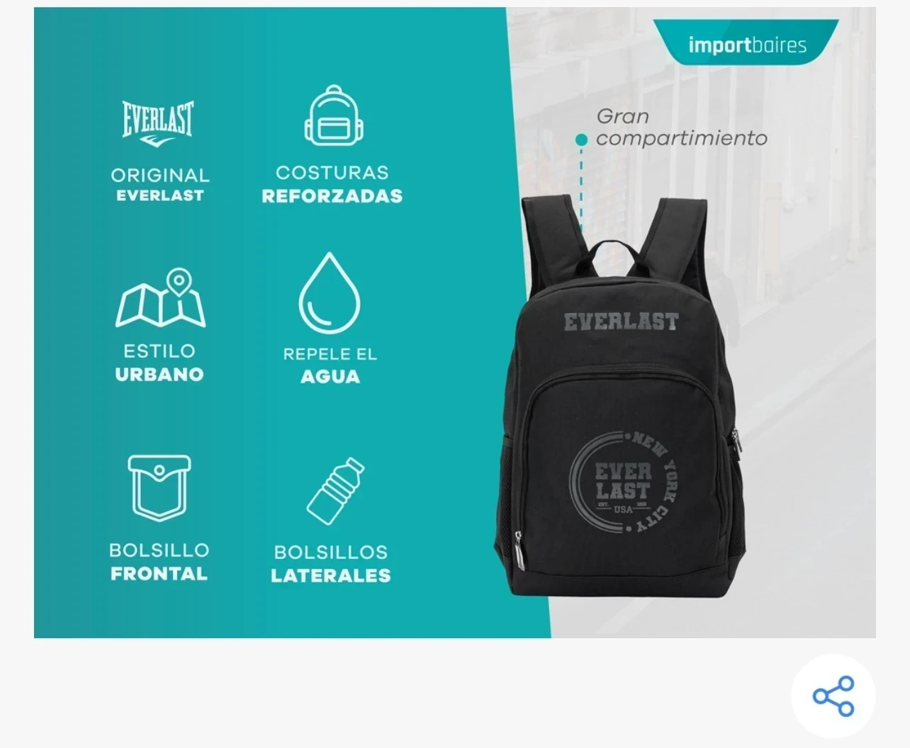 Mochila everlast 27823 4
