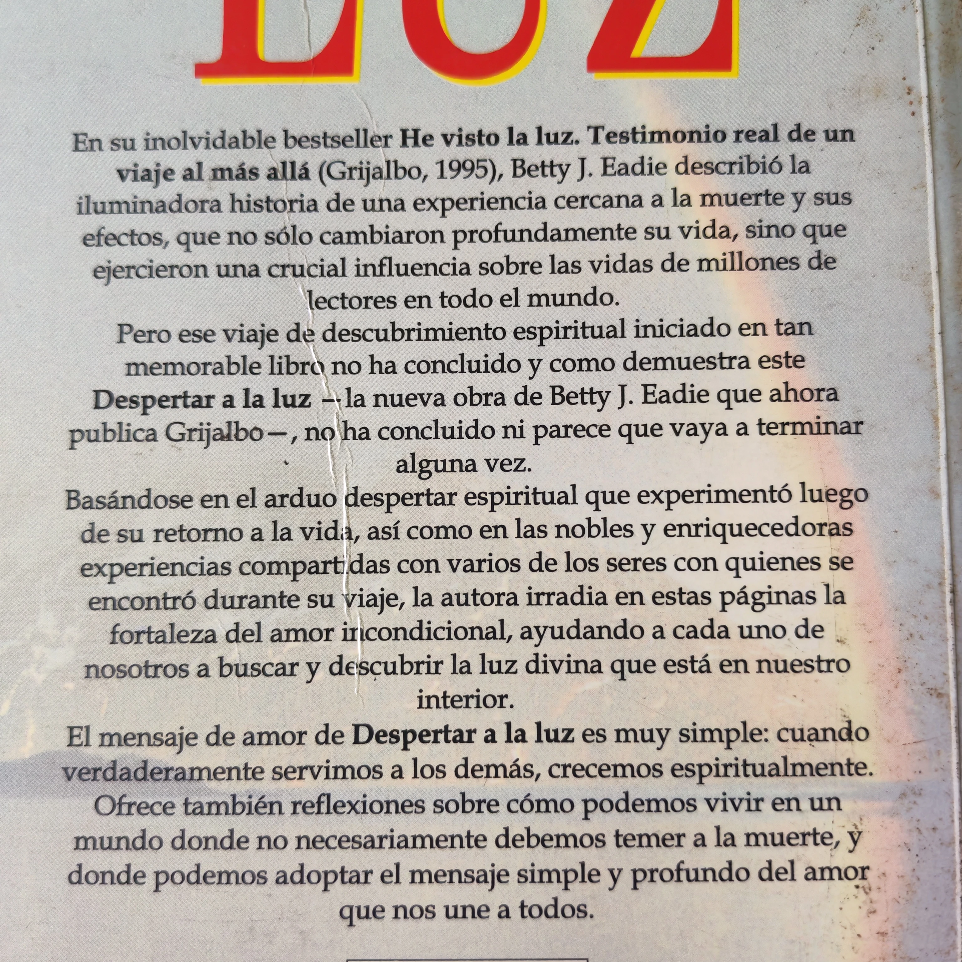 Despertar a la luz, Betty J. Eadie, usado 2