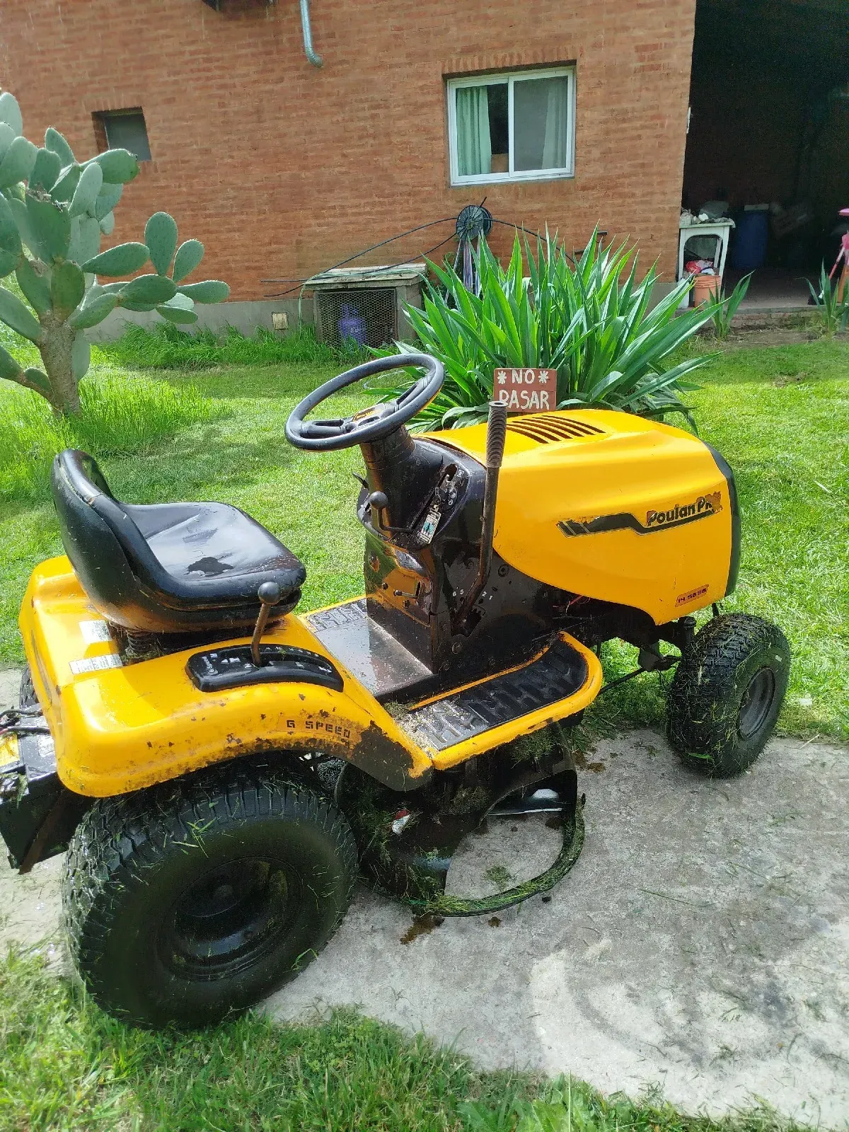 Poulan pro 38 pulgadas , la plataforma
