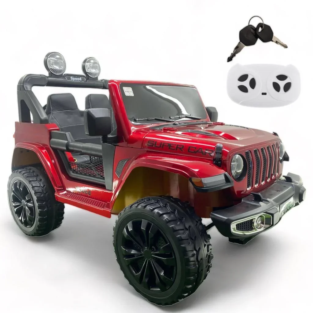 Carro Eléctrico Jeep Super Car Llave de Encendido Control Remoto 1 a 8 años 6