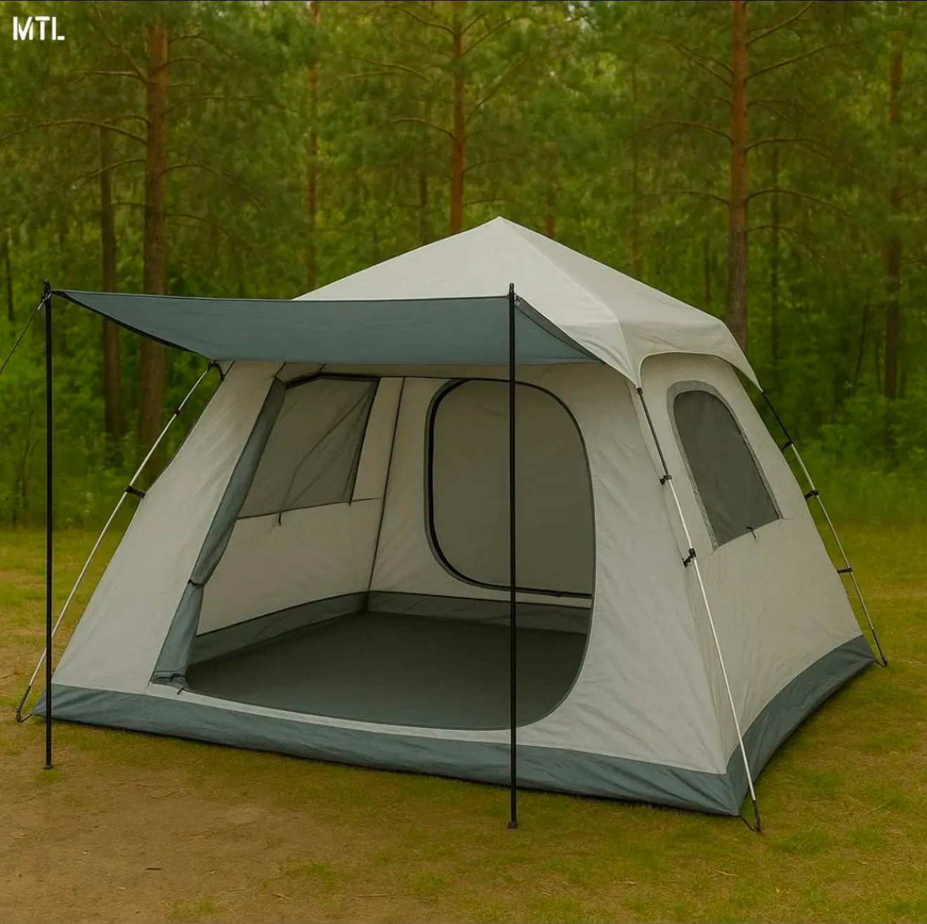 Carpa familiar mtl verde 8 personas
