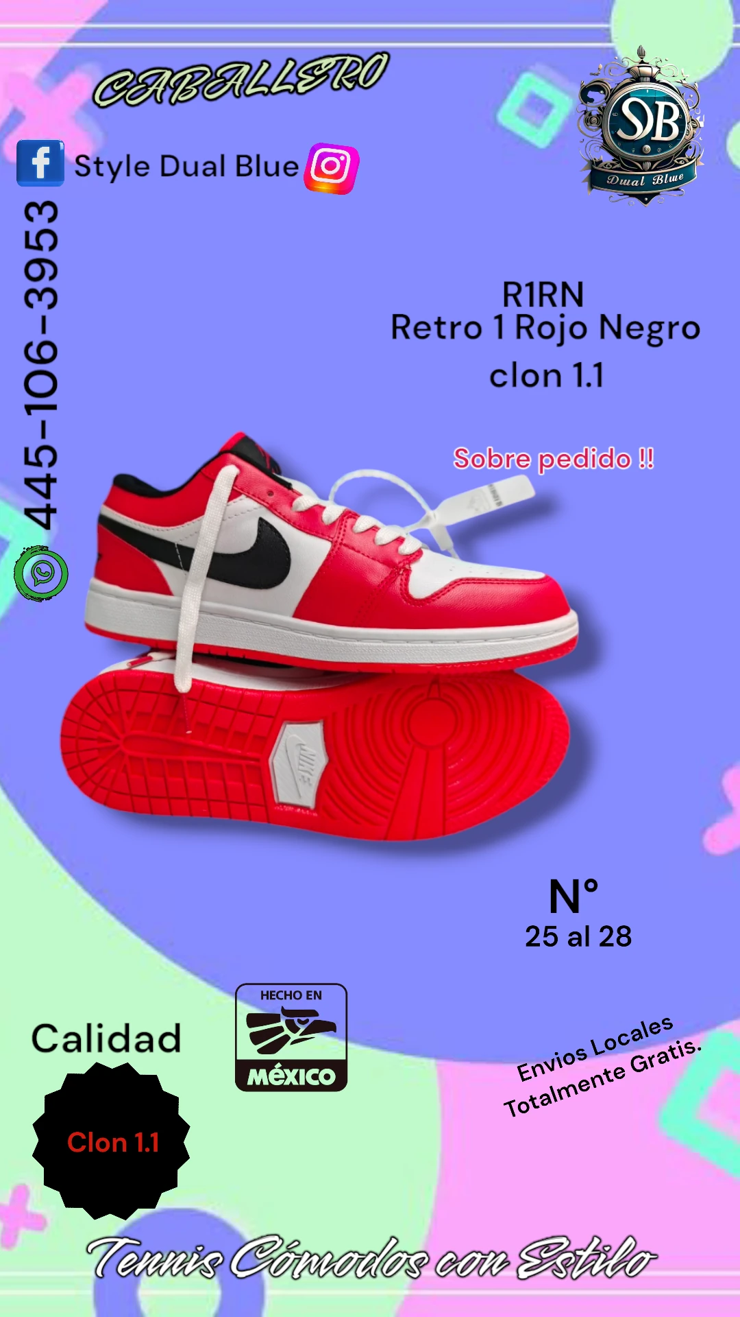 Retro 1 Rojo Negro clon 1.1 2