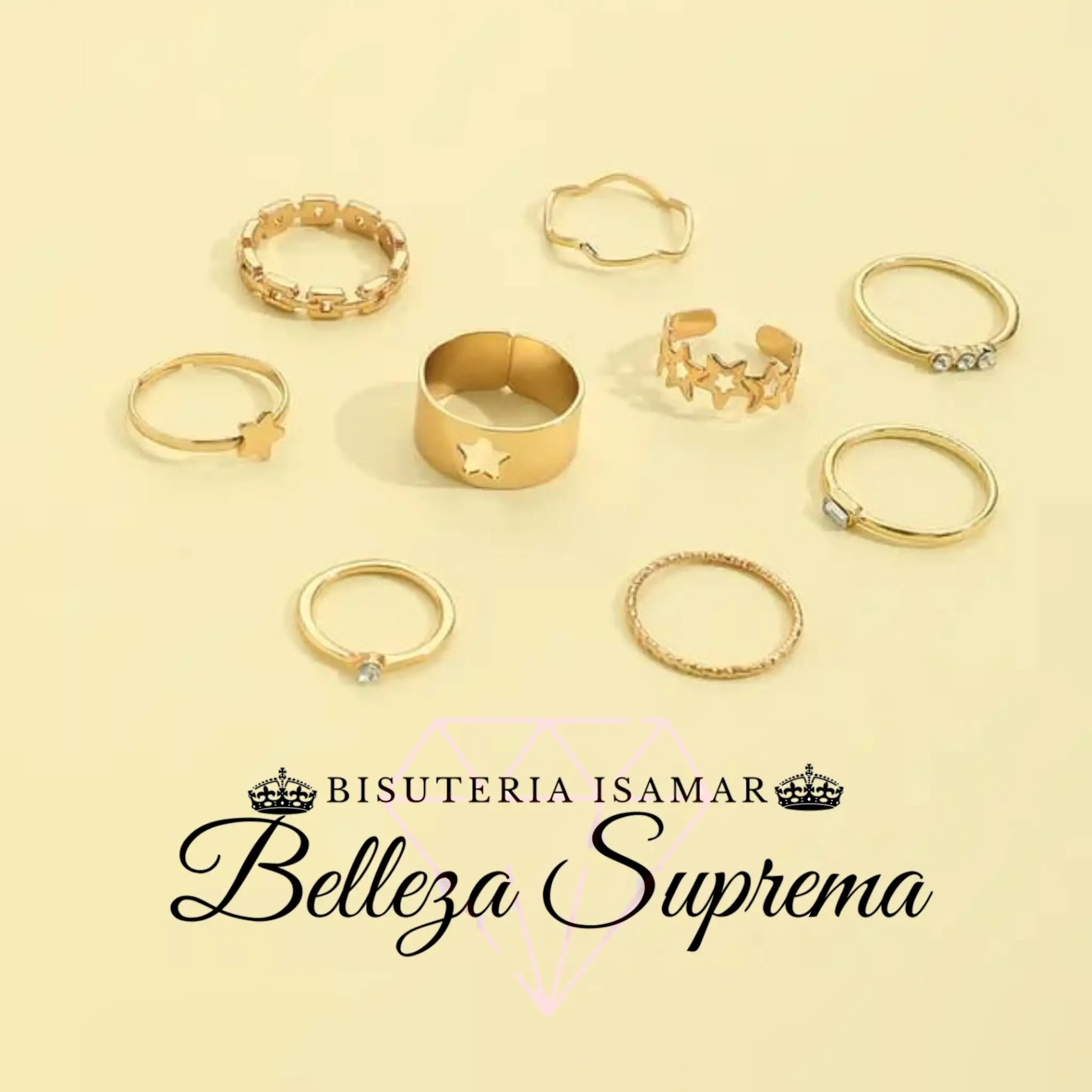 SET DE ANILLOS DORADOS  4
