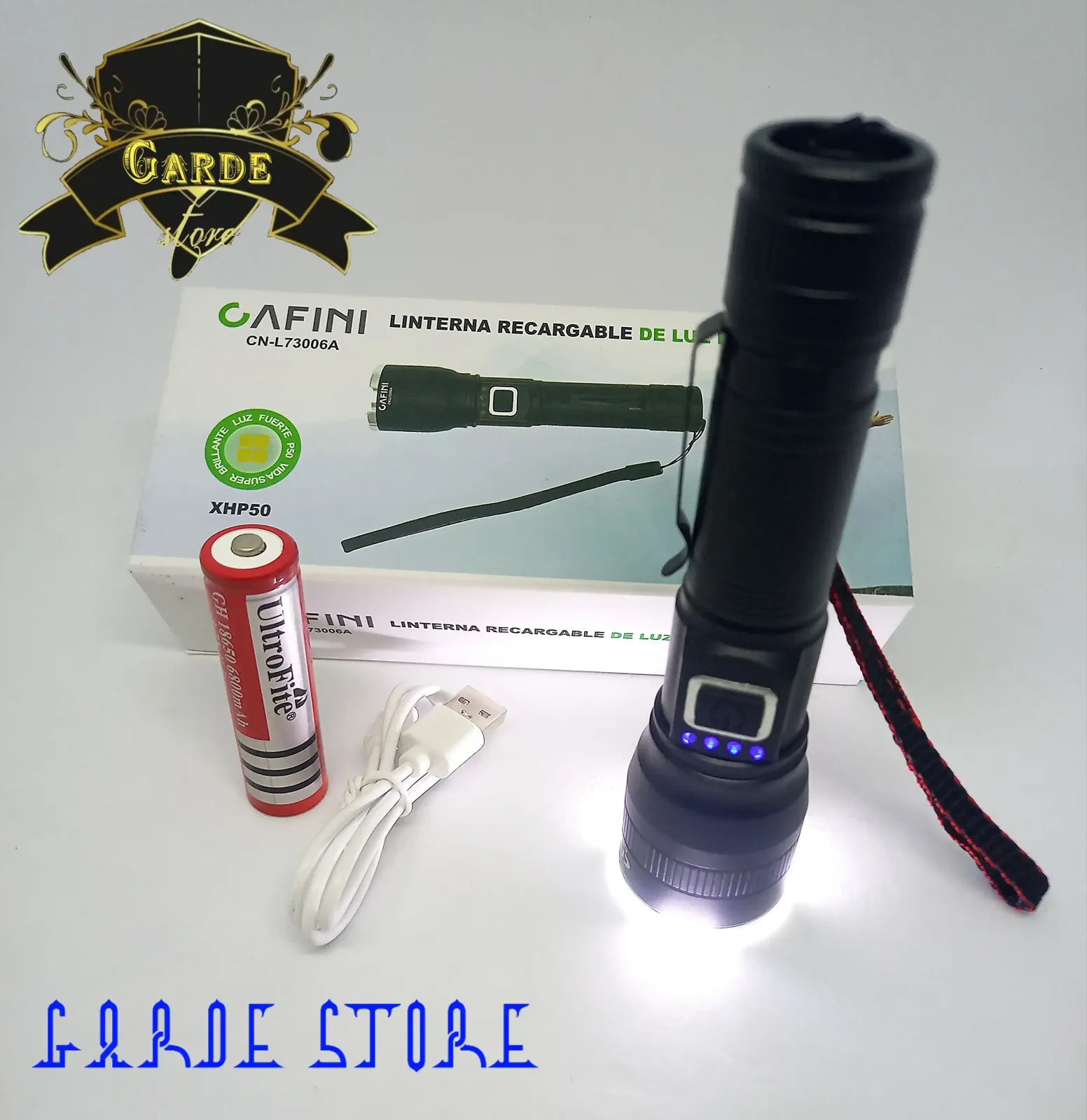 Linterna tactica cafini 8000wat  3