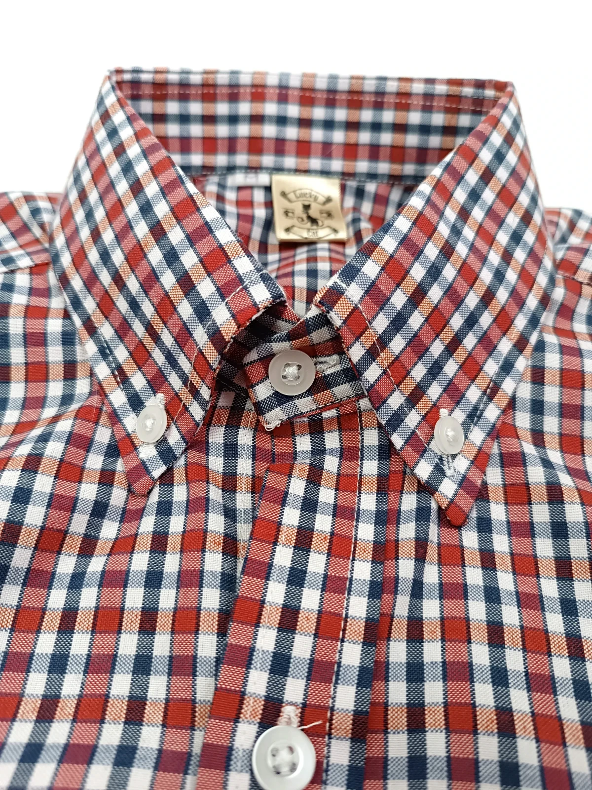 Camisa cuadros manga corta gris 2