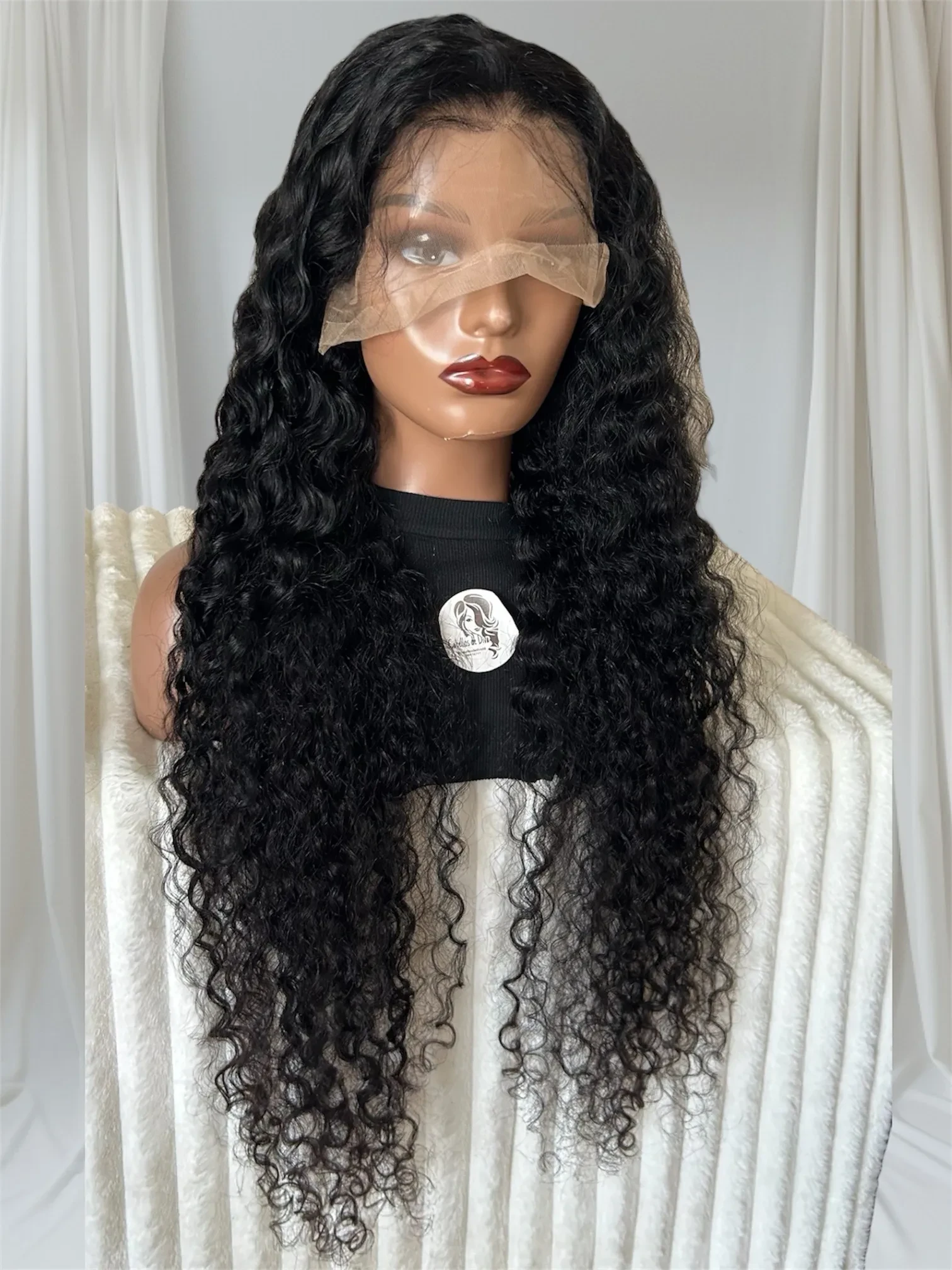 Peluca cabello humano de 34 pulgadas, frontal lace 13x4 3