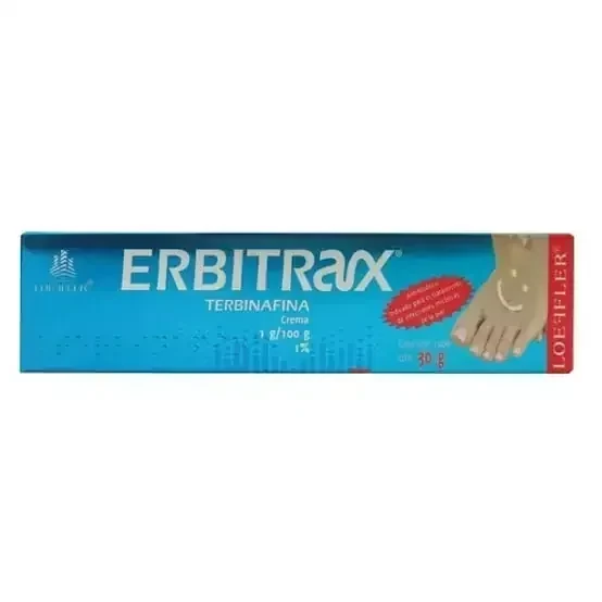 ERBITRAX Terbinafina 1 g / 100 g, caja con tubo con 15 g