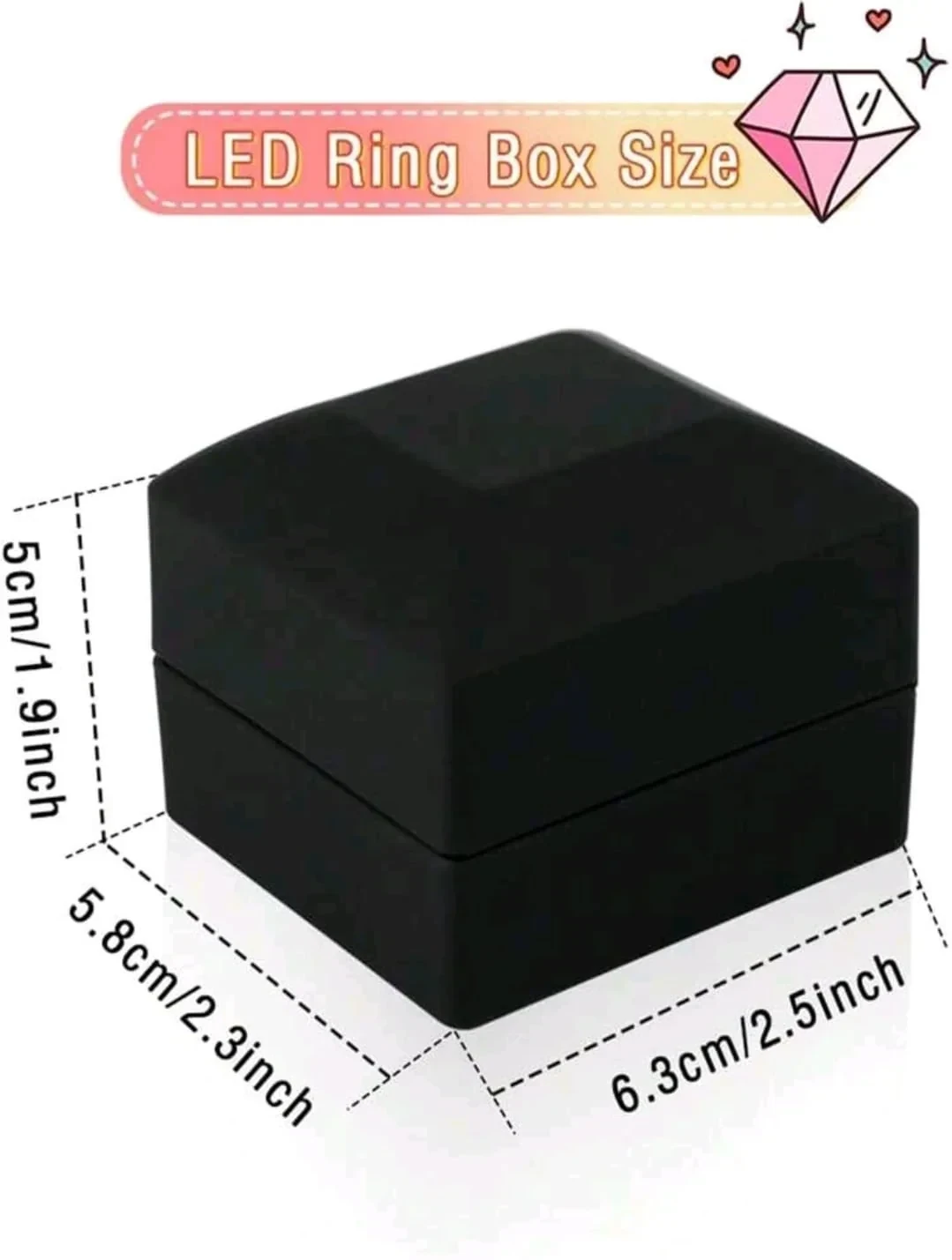 Caja de joyería con luz led 2