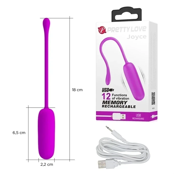 Bala vibradora con 12 modos de vibracion con funcion de memoria y carga USB