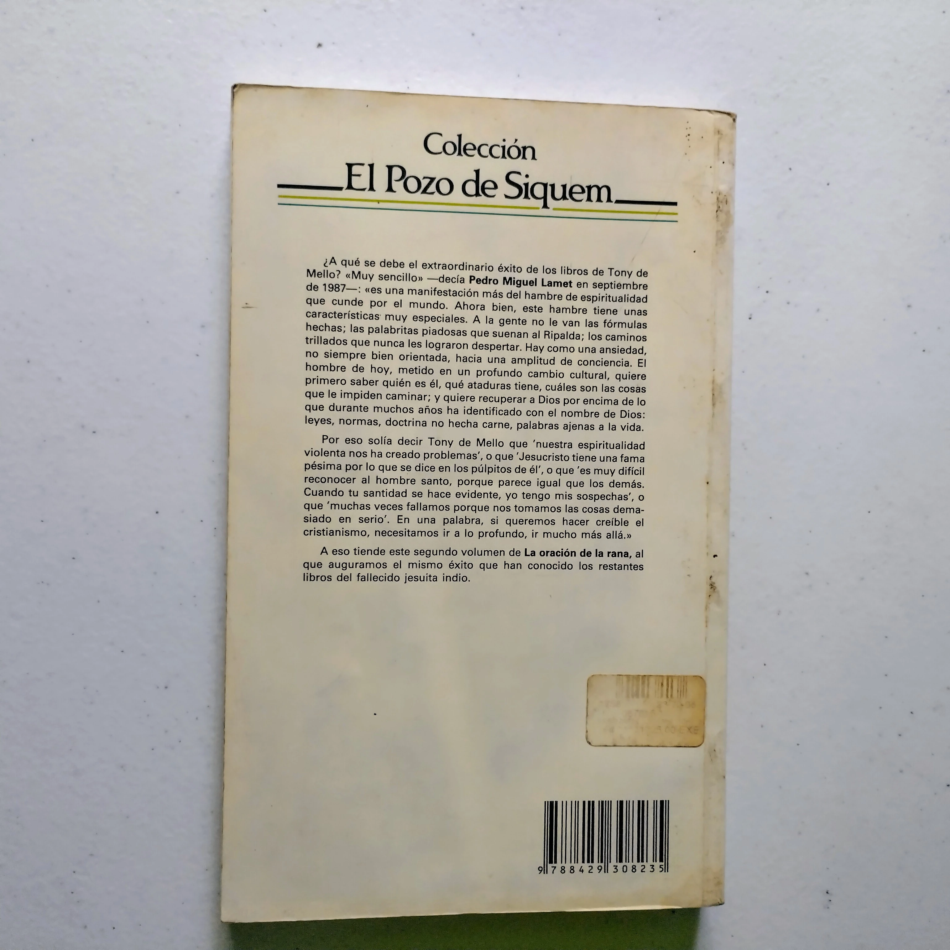 La oración de la rana, Anthony de Mello, usado  2