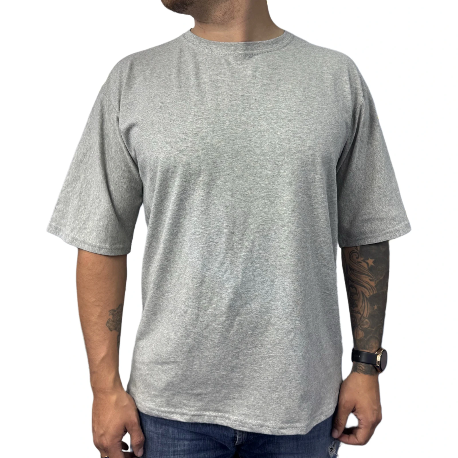 Oversize Seda Fria Gris Clara