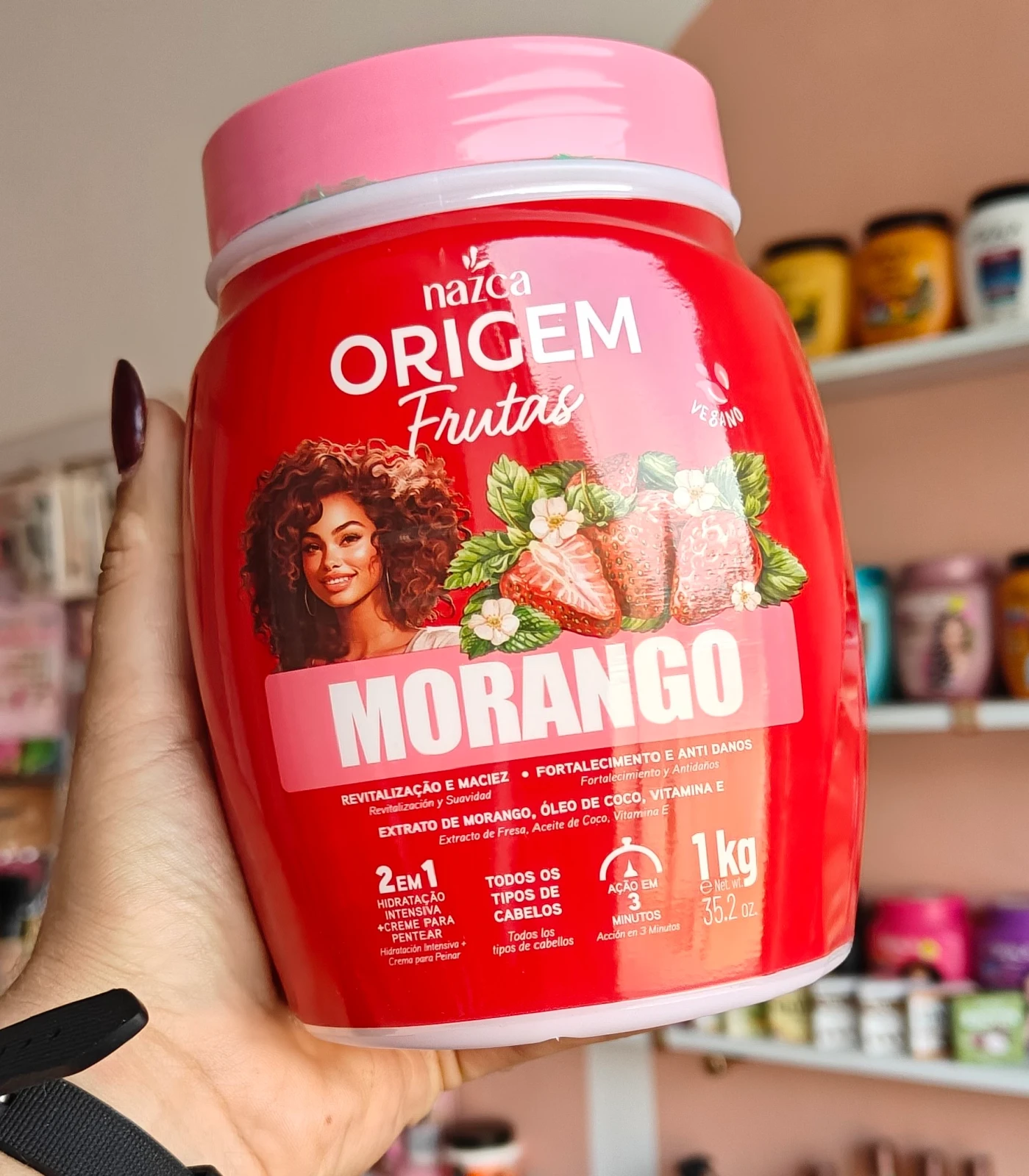 Crema 2 en 1  morango