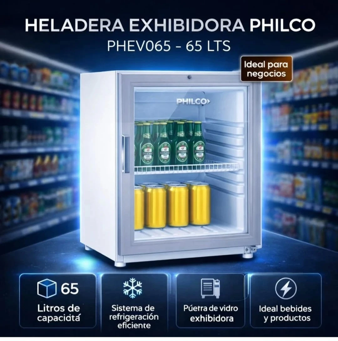 EXHIBIDORA VERTICAL PHILCO 65LTS BLANCA 