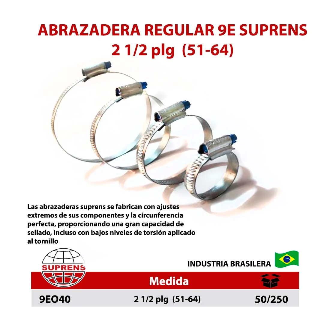 ABRAZADERA Estampada 9E SUPRENS 2 1/2" (51-64)