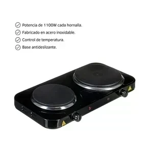 ANAFE ELECTRICO DINAX DOBLE TERMOSTATO REGULABLE 3