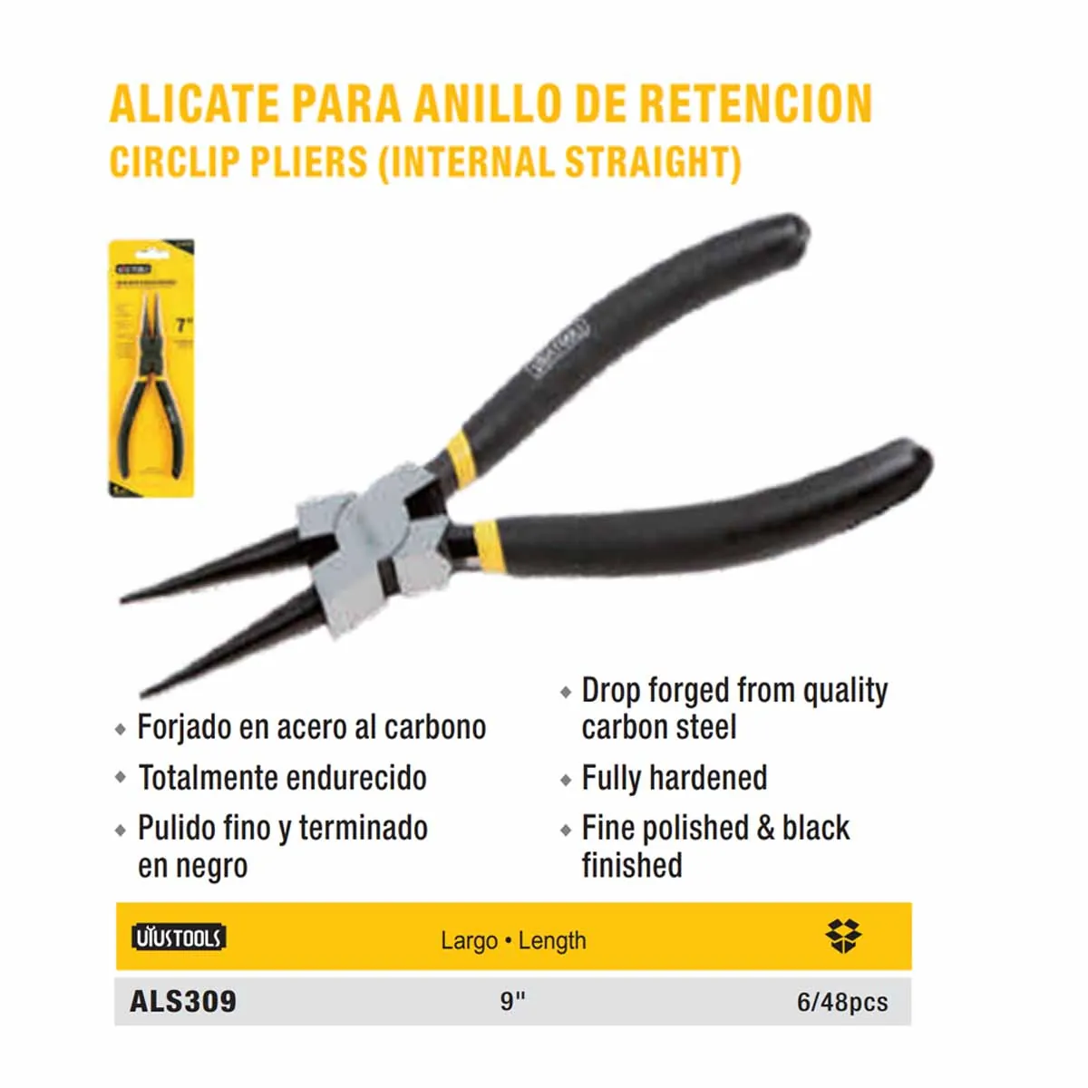 ALICATE CHAVETERO RECTO UYUST 9"