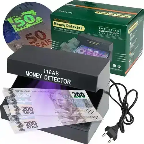 Maquina detector de billetes falsos 