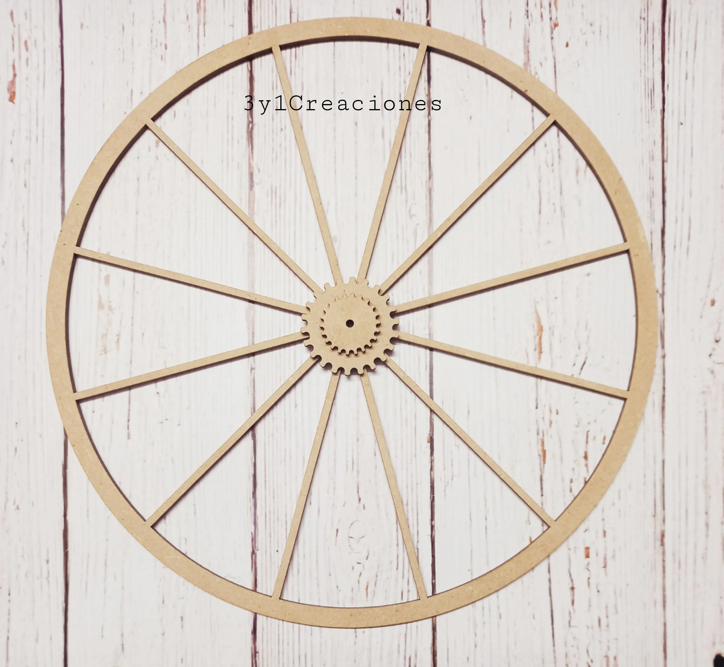 FIGURA RUEDA DE BICICLETA CON ENGRANAJES