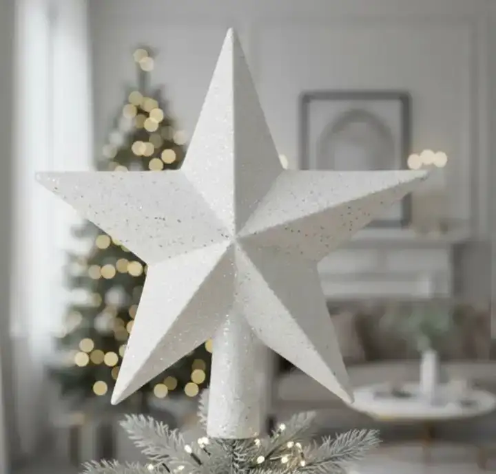 Puntal estrella gibreada 15x14 cm blanco 