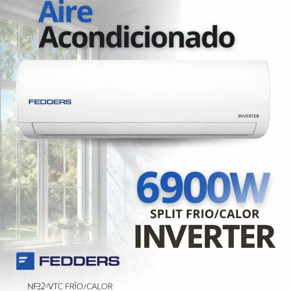AIRE ACONDICIONADO FEDDERS 6900W INVERTER