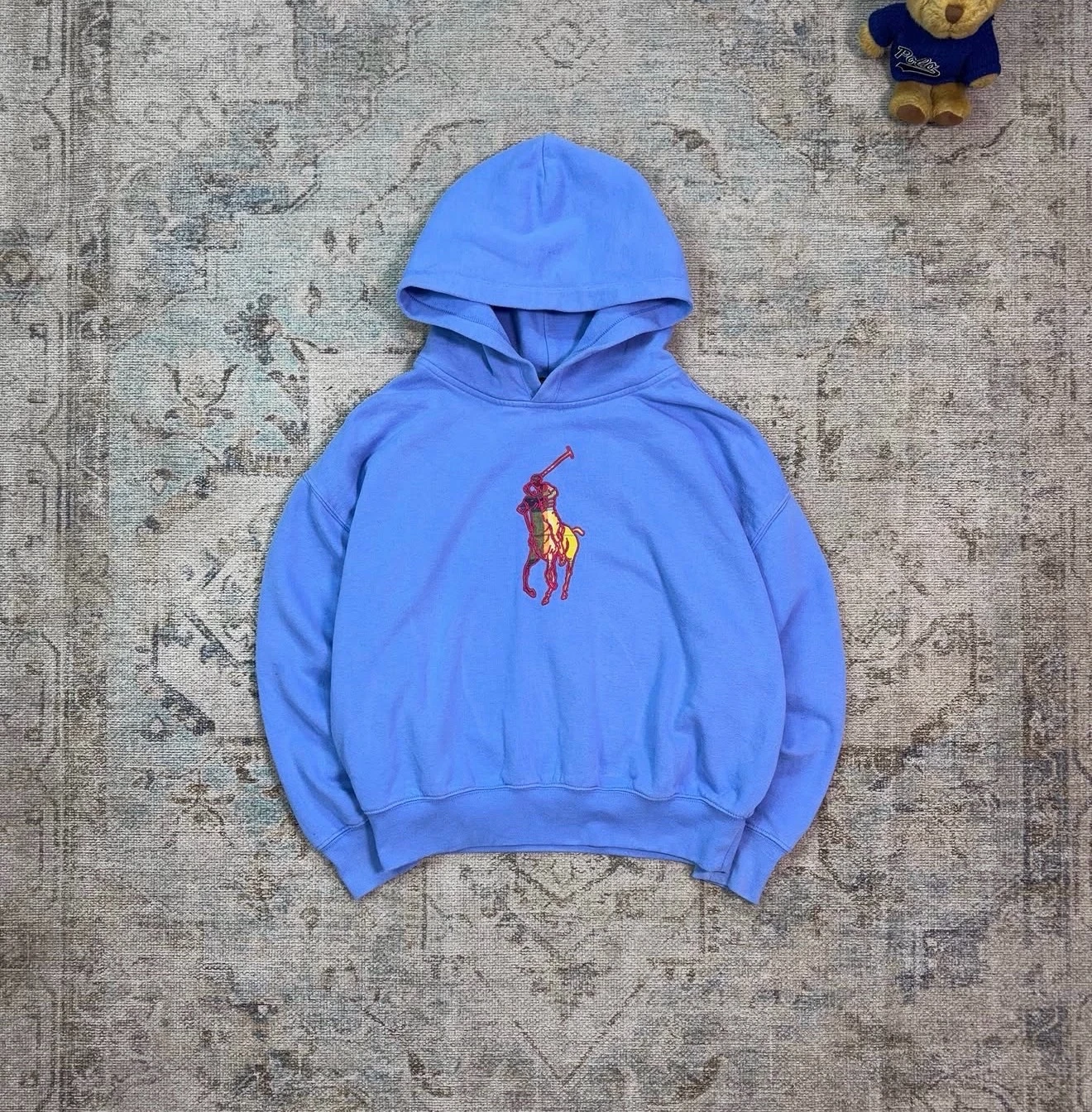Hoodie Polo Ralph Lauren Big Pony log Bordado en Tartán Escocés