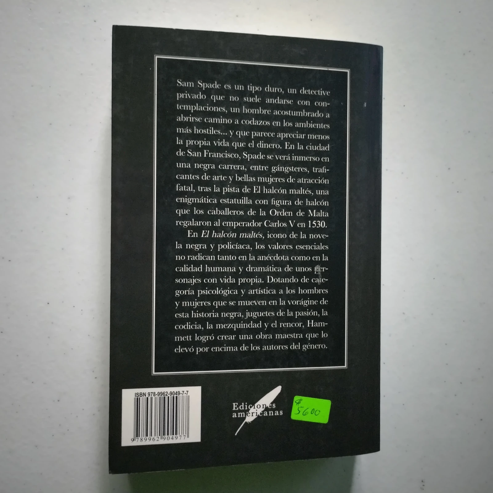El halcón maltés, Dashielk Hammet, nuevo 2