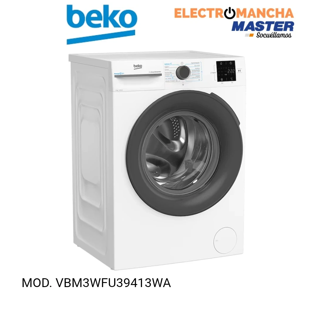 LAVADORA BEKO VBM3WFT39413WA 9 KILOS 1400 RPM. A 2