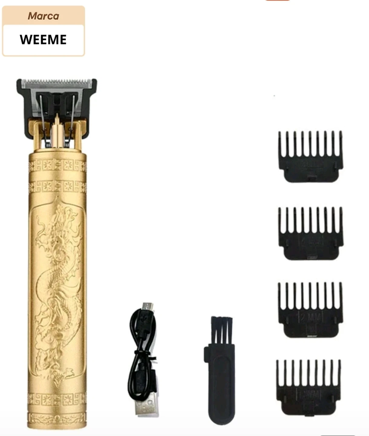 Máquina Patillera Profesional Inalámbrica WEEME - Edición Oro Imperial