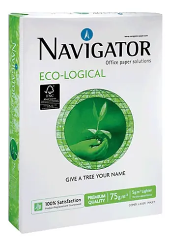 PAQUETE DE 500 HOJAS BLANCAS NAVIGATOR ECOLOGICO CARTA