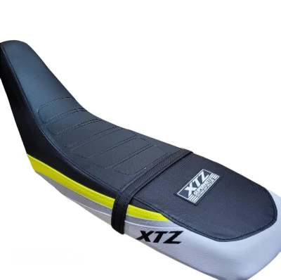 TP XTZ 125 Forro Tapizado cold line negro / amarillo limon / gris / blanco DW