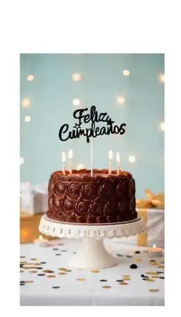 Topper feliz cumpleaños cursiva 2