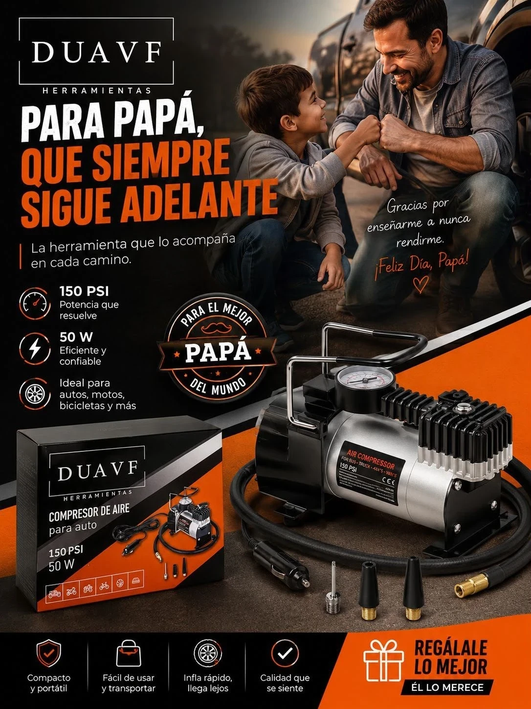 MINI COMPRESOR INFLADOR DUAVF/AZANA