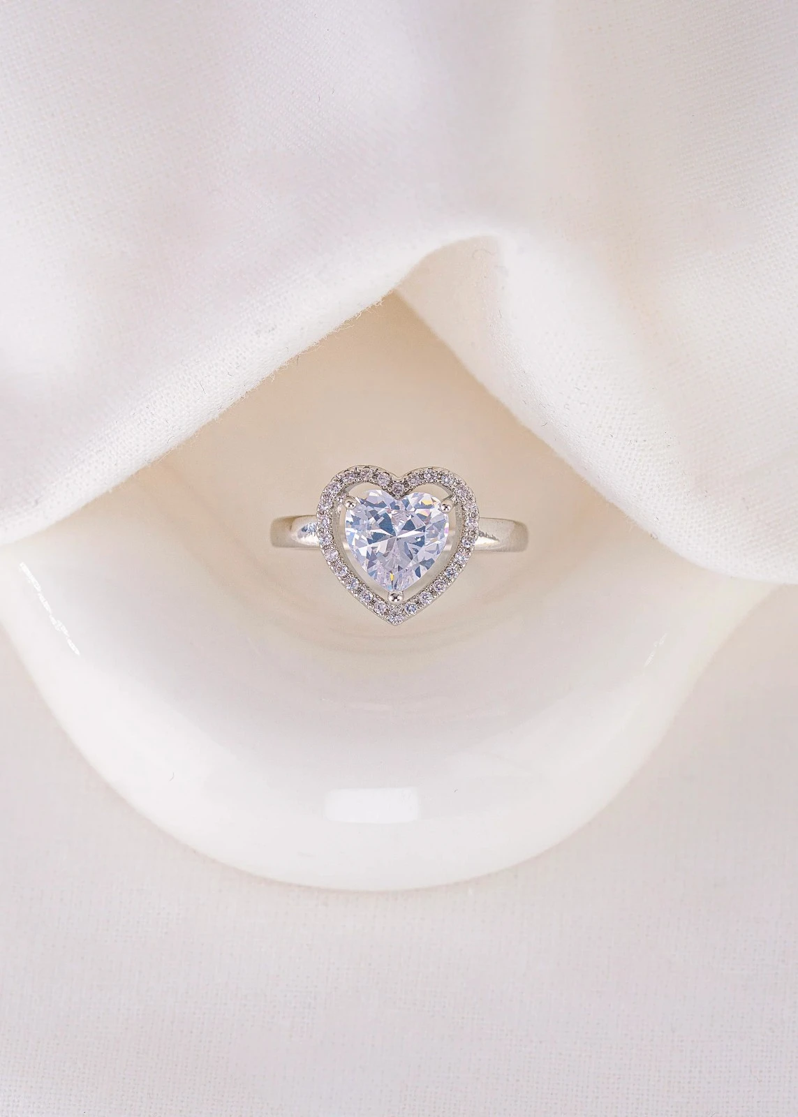 Anillo Corazon Cristal 2