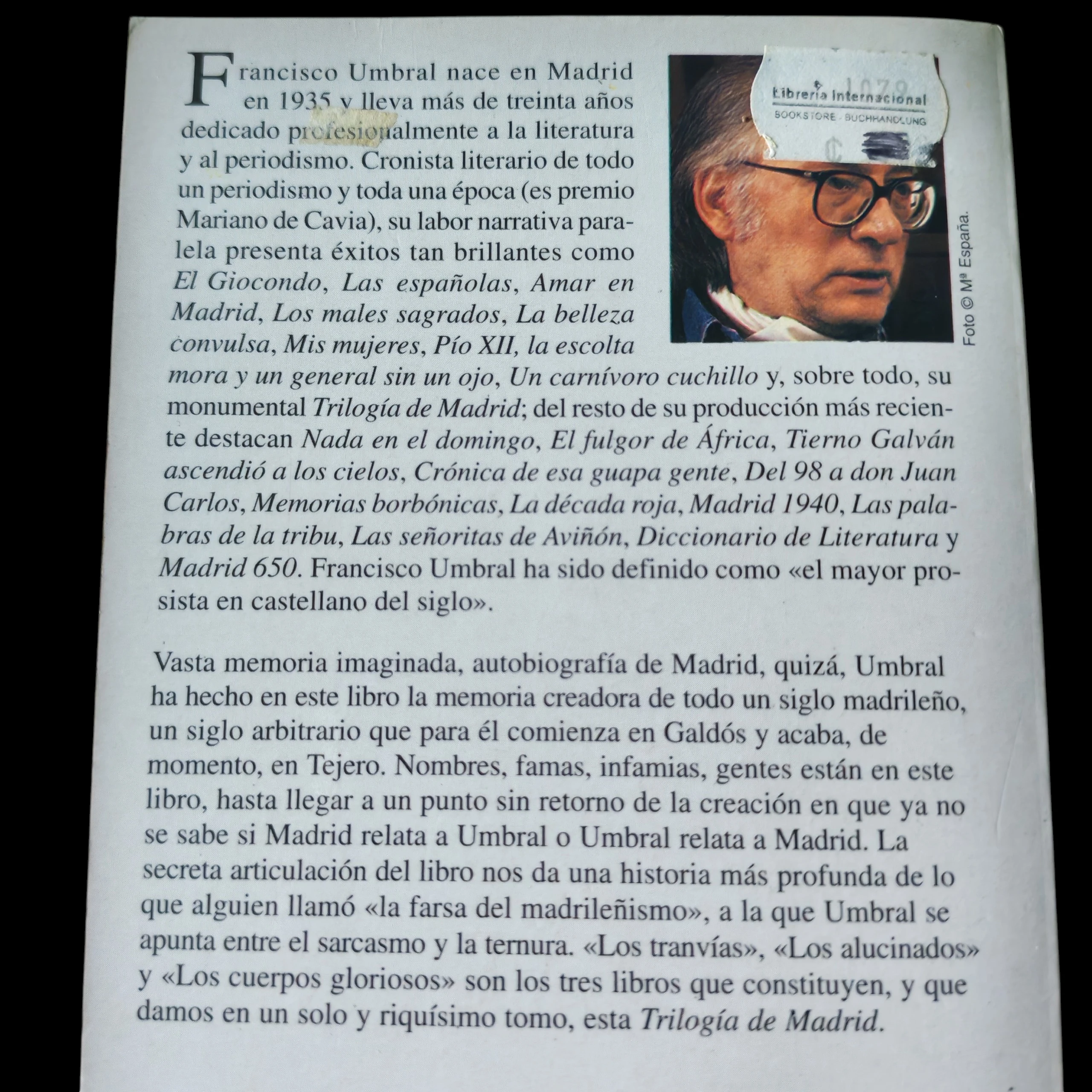 Trilogía de Madrid, Franco Umbral, usado 2
