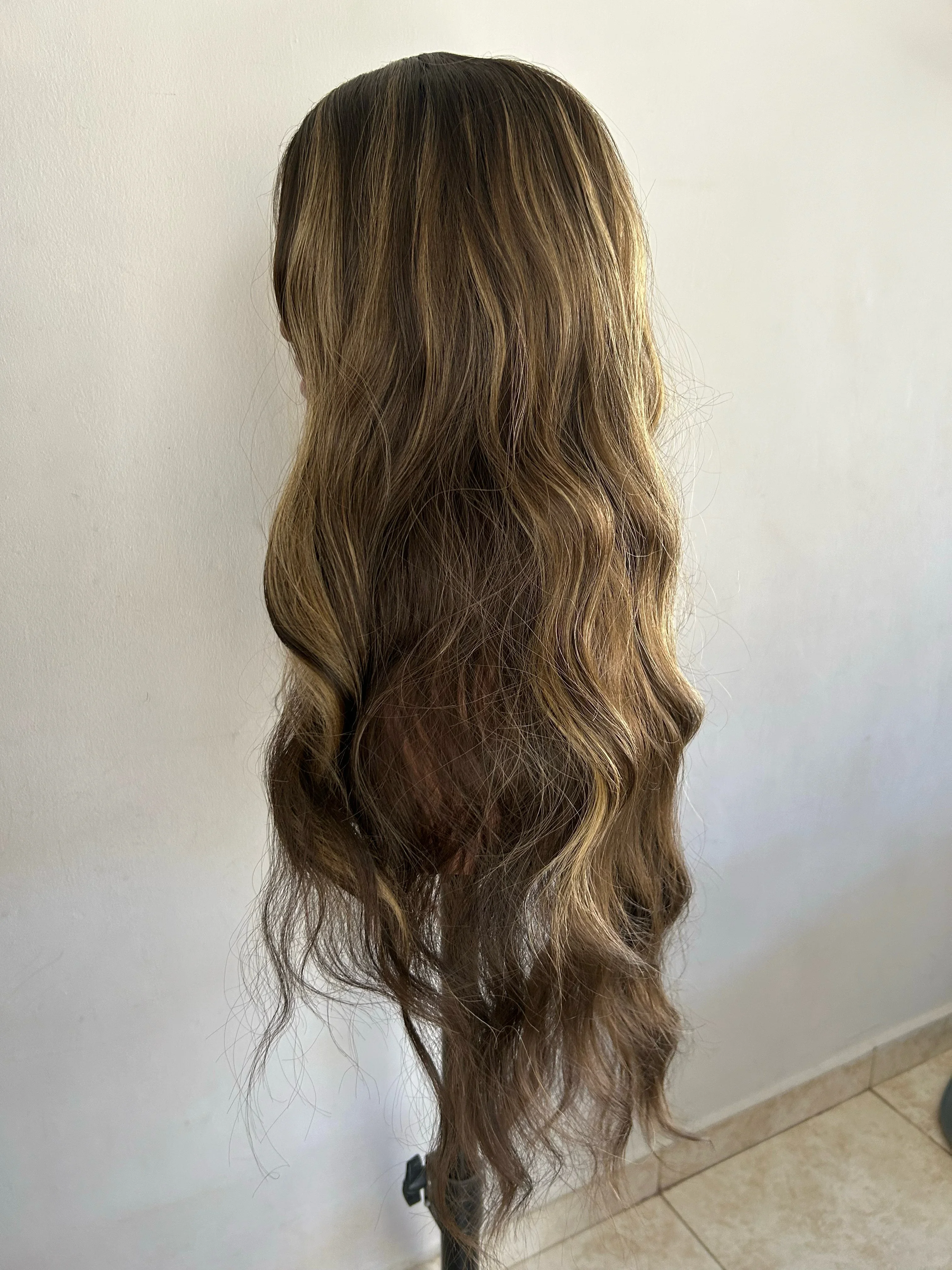 Peluca chocolate con highlight  4